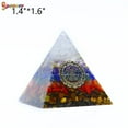 thumbnail image 3 of Spencer 7 Healing Crystals Orgone Pyramid Chakra Stones EMF Protection Meditation Quartz Energy Point Reiki Yoga Energy Generator (1.38" * 1.57"), 3 of 8