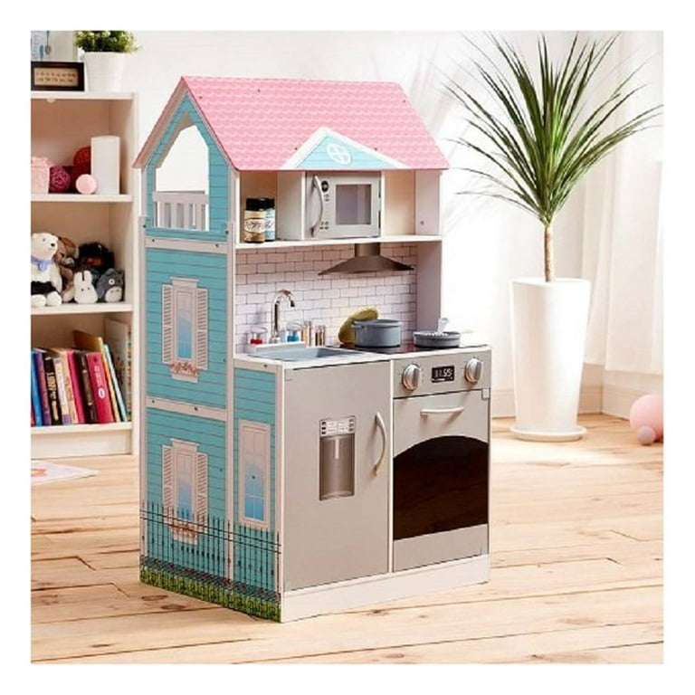 Teamson Kids Wonderland Ariel 2 in 1 Doll House Play Kitchen Muti Color