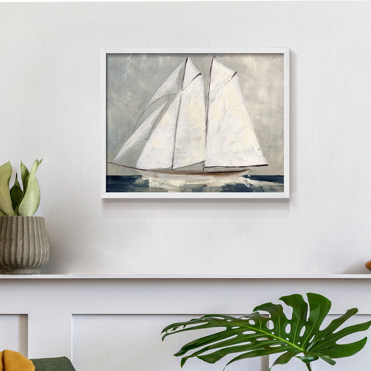Setting Sail by Sally Swatland - Restickable Framed Giclée Print