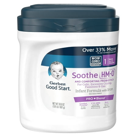 Gerber Good Start Soothe Non-GMO Powder Infant Formula, Stage 1, 30.6 oz