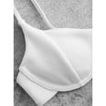 thumbnail image 6 of ZAFUL for Women Swimwear Ribbed High Leg Underwire Bikini Swimsuit White L, 6 of 7