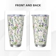 thumbnail image 3 of Lsque Wisteria Flower Pattern 20oz Car Cup with Lid and Straw, Insulated Coffee Cup with Straw Topper, Spill Proof Travel Coffee Mug, Stainless Steel Tumble-Without Straw, 3 of 8