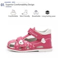thumbnail image 2 of Ahannie Toddler Girls Sandals with Arch & Ankle Support, Kids Summer First Steps Shoes, 2 of 7