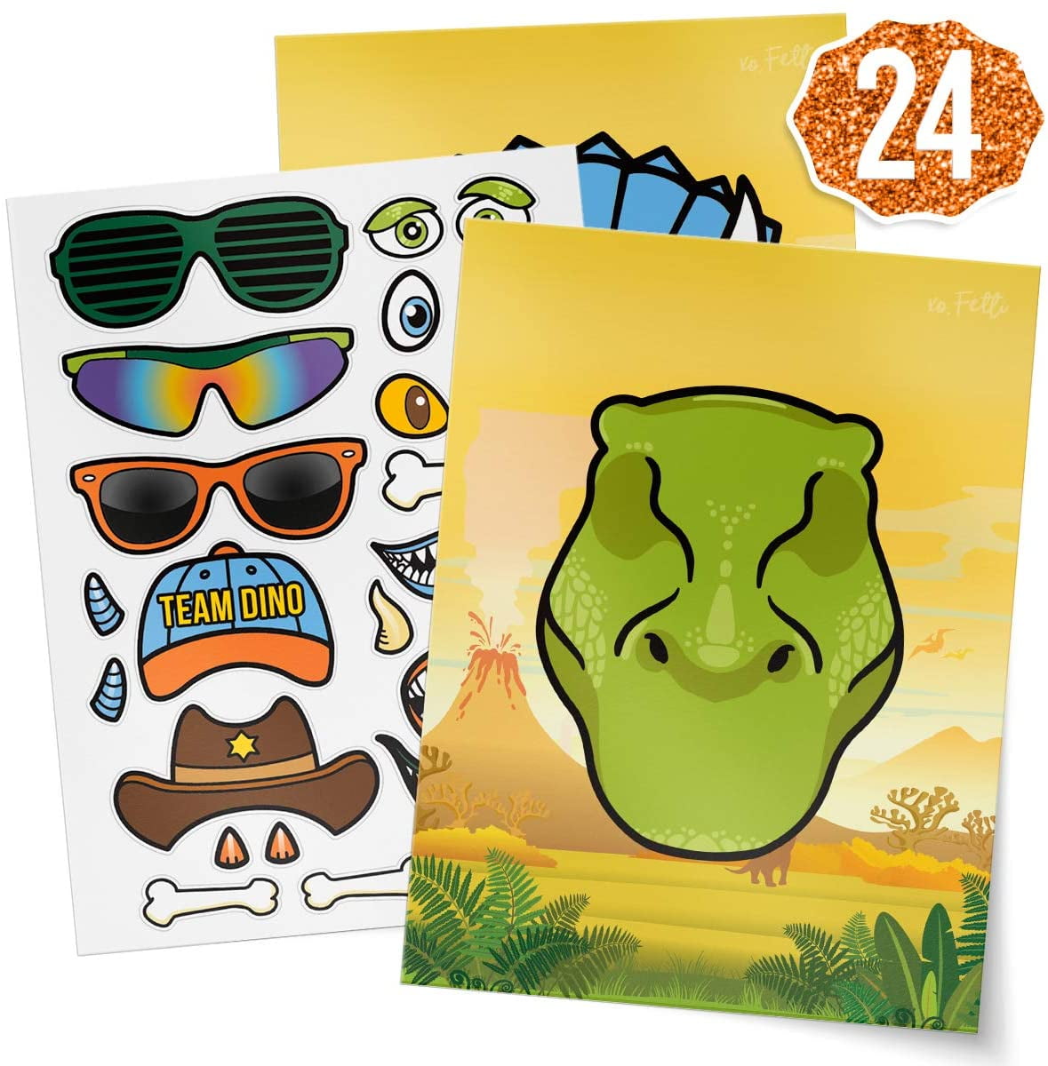 Dinosaur Party Sticker Craft Game for Kids 24 Sheets Birthday Party