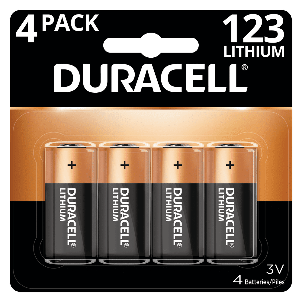 Duracell 3V High Performance Lithium Battery 123, LongLasting, 4 Pack