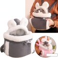 thumbnail image 1 of Pet Warm Carrier Bag Small Cat Dogs Backpack Winter Warm Carring Felpa Mascotas Jaula Caminar Viajes al aire libre Gatito Cofre colgante Bolsa - Marrón L Kuyhfg Bienvenido a Kuyhfg, 1 of 5