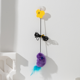 thumbnail image 2 of Divertido palo para gato colgante con cuerda elástica en forma de mariposa que llama al ratón, divertido palo para gato, juguete de peluche para aliviar el estrés, 2 of 5