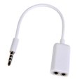 thumbnail image 1 of Adaptador de Cable de Audio de 2x3,5 Mm Divisor Estéreo Auxiliar Macho de 3,5 Mm a Hembra de 2 Puertos 3 piezas Sunnimix, 1 of 8
