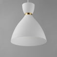 thumbnail image 5 of 11302WTSBR-Maxim Lighting-Carillon - 1 Light Mini Pendant-11.75 Inches Tall and 10.5 Inches Wide-White/Satin Brass Finish    -Traditional Installation, 5 of 5