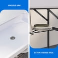 thumbnail image 4 of DEXTRUS Double-Deck Collapsible Ice Cooler Table, White, 4 of 6