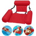 thumbnail image 2 of ShenMo Pool Hammock Reclining Armchair Floating Pool Inflatable Chair Floating Water Floating Water Hammock Floating Adult Floating Pool - Red (100x200cm), 2 of 5