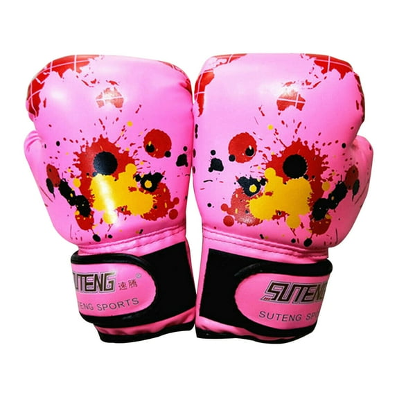 Age 3\-10 Children Solid Boxing Gloves Kickboxing Punching Bag Training Fight breathable, comfortable and soft Dropshipping Pink