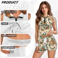 thumbnail image 5 of Garronmavis Golf Dress Sleeveless for Women Size L Collared Athletic Tennis Dresses Built in Shorts Athletic Dresses Womens Animal Golf Dress, Floral Butterfly, 5 of 7