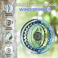 thumbnail image 4 of Accent Collection Colorful Geometric Stainless Steel Garden Wind Spinner, 4 of 6