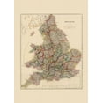 thumbnail image 2 of Arrowsmith 14x18 White Modern Wood Framed Museum Art Print Titled - Great Britain England - Arrowsmith 1844, 2 of 4