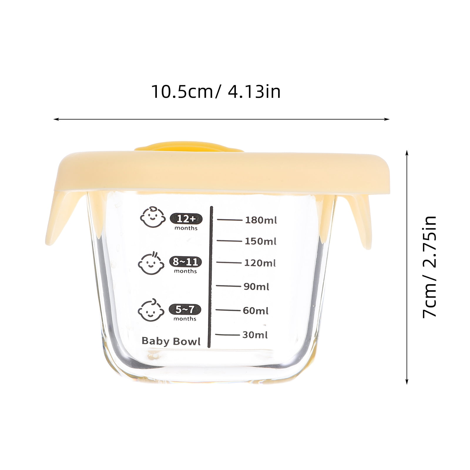 OFFIGAM 2-Pack Glass Baby Food Storage Containers, Leak-Proof, , Ideal for Meal Prep and Baby Food Storage