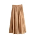thumbnail image 2 of Patlollav Skirt Women's Summer High Waist Comfortable A-Line Skirt Large Size Temperament Mid Length Skirt, 2 of 6