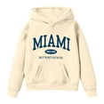thumbnail image 3 of WOYY Girls Hoodie Miami Print Long Sleeve Pullover Hooded Sweatshirt for Kids, Sizes 2-13, 3 of 3