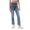 Light Blue, variant on MIXUE Jeans For Women Solid Color Mid Waisted Slim Fit Back Pocket Stretchy Distressed Straight Leg Denim Pants Trousers Streetwear,Blue,XXXL