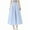 Light Blue, variant on Lenpel Culottes Pants for Women Casual Elastic Waisted Palazzo Trousers Trendy Flowy Beach Pants with Pockets