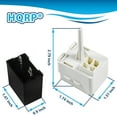 thumbnail image 4 of HQRP 2-Pack Compressor PTC Starter/Start Relay and Capacitor Kits Compatible with Maytag GSB2654HEQ, 4 of 10