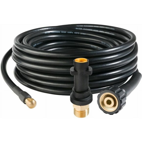 High-Performance Pressure Washer Replacement Hose, Abrasion-Resistant Kink Resistant Hose for Easy Pipe Cleaning, Connects to Water Tap or High Pressure Washers, Auto Retraction &