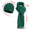 thumbnail image 3 of OWUUcdse Women's Hat & Scarf Sets, Two Pieces Soft Thermal Knitted Winter Beanie and Scarf Green Size One Size, 3 of 6