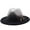 Black, variant on Gradient Color Fedora Brim Felt Hat for Men Women: Vintage Wide Brim Panama Jazz Cap with Belt Buckle for Party