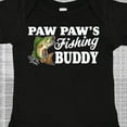 thumbnail image 4 of Inktastic Paw Paw's Fishing Buddy with White Text Boys Baby Bodysuit, 4 of 5