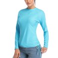 thumbnail image 6 of Beautyin Women's Long Sleeves Rash Guards Top Side Adjustable Athletic Shirt, 6 of 8