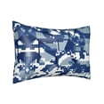 thumbnail image 2 of Satin Pillowcase for Hair and Skin, Navy Blue Digital Camouflage Silk Pillow Case 20x30 inches, 1 Pack, 2 of 7