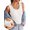 White, variant on Anygrew Women Built-in Bra Tank Tops Sleeveless Casual Shirts Racerback Ribbed Fitted Tank Tops Casual Basic Slim Fit Ribbed Top