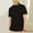 Black, variant on Men's Polo Shirts With Collar Big And Tall Under $10 Solid-Color Casual Button Short Sleeve Turndown Collar Blouse Shirt
