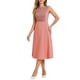 thumbnail image 2 of Vestido midi de trabajo sin mangas de cuello redondo a rayas para mujer Inspire Chic L Rosa, 2 of 6