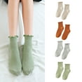 thumbnail image 4 of Womens Ankle High Socks Cotton Bootie Socks Lovely Sweet Frilly Crews Socks Lolitas Ankle Socks Short Socks Hosiery Gifts, 4 of 9