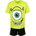 thumbnail image 3 of Disney Pixar Monsters Inc. Mike Big Boys T-Shirt and Mesh Shorts Outfit Set Toddler to Big Kid, 3 of 5