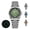 AD2512 green, variant on 36mm Men's Classic Watch, Analog Quartz with Sapphire Crystal & 100m Water Resistance, Japanese VH31 Sweep Second & BGW9 Luminous, Stainless Steel, AD2512