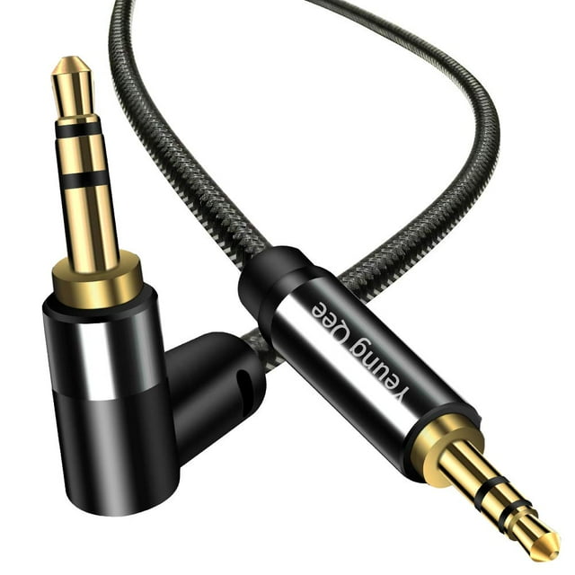 Yeung Qee Cable auxiliar de 3,5 mm, 6 pies, 3,5 mm, cable de audio estéreo macho a macho trenzado de nailon, adaptador de entrada auxiliar de audio para auriculares, altavoz estéreo para el hogar y el