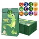 thumbnail image 2 of 12 bolsas de papel para regalo con diseño de dinosaurio de dibujos animados con pegatinas, bolsas para envolver dulces de cumpleaños con diseño de rugido de dinosaurio para niños, suministros para fie, 2 of 5