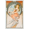 thumbnail image 2 of Vintage Apple Collection 17x24 Gold Ornate Wood Framed with Double Matting Museum Art Print Titled - Mucha Lily, 2 of 4