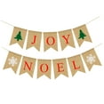 thumbnail image 4 of ORDDIART Burlap Banners 1Set Swallowtail Shape For Christmas Decoration Multi 7.1*5.1in, 4 of 8