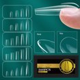 thumbnail image 2 of Short French Styles Gel Nails Tips Transparent Multiple Size Option Gel Nails Extensions For Seamless Application, 2 of 3