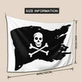 thumbnail image 3 of Black Pirate Flag Tapestry, Fun Skull Bones Wall Hanging Tapestries Dorm Room Home Decor, 60" x 40", 3 of 7