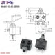 thumbnail image 4 of Microinterruptor momentáneo H2 H3-A, interruptor de límite mini de 2/3 pines, interruptor pulsador impermeable con reinicio automático, 4 of 5