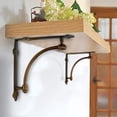 thumbnail image 4 of NACH Farmhouse Industrial Shelf Brackets - Rustic Shelf Bracket - Cast Iron Wall Brackets for Indoor/Outdoor Use - Large 9.6 x 1.7 x 9.6 Inch (Copper - 2 Pack) (AD-90-064CP), 4 of 5