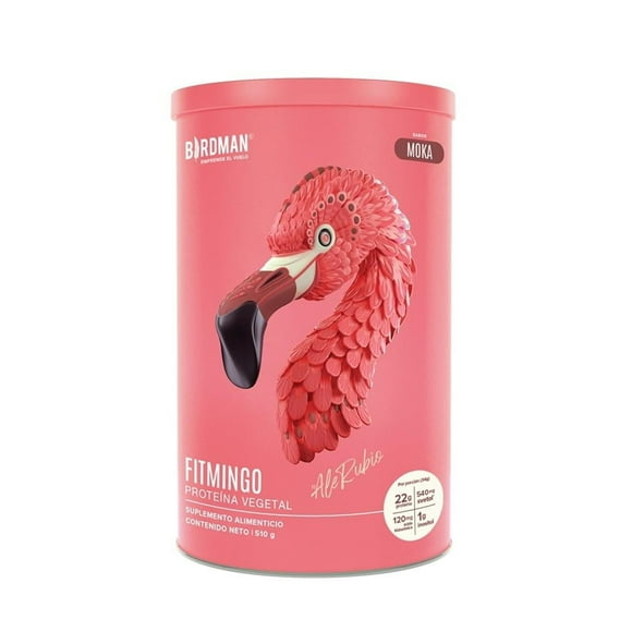 Suplemento alimenticio Birdman Fitmingo proteína vegetal sabor moka 510 g