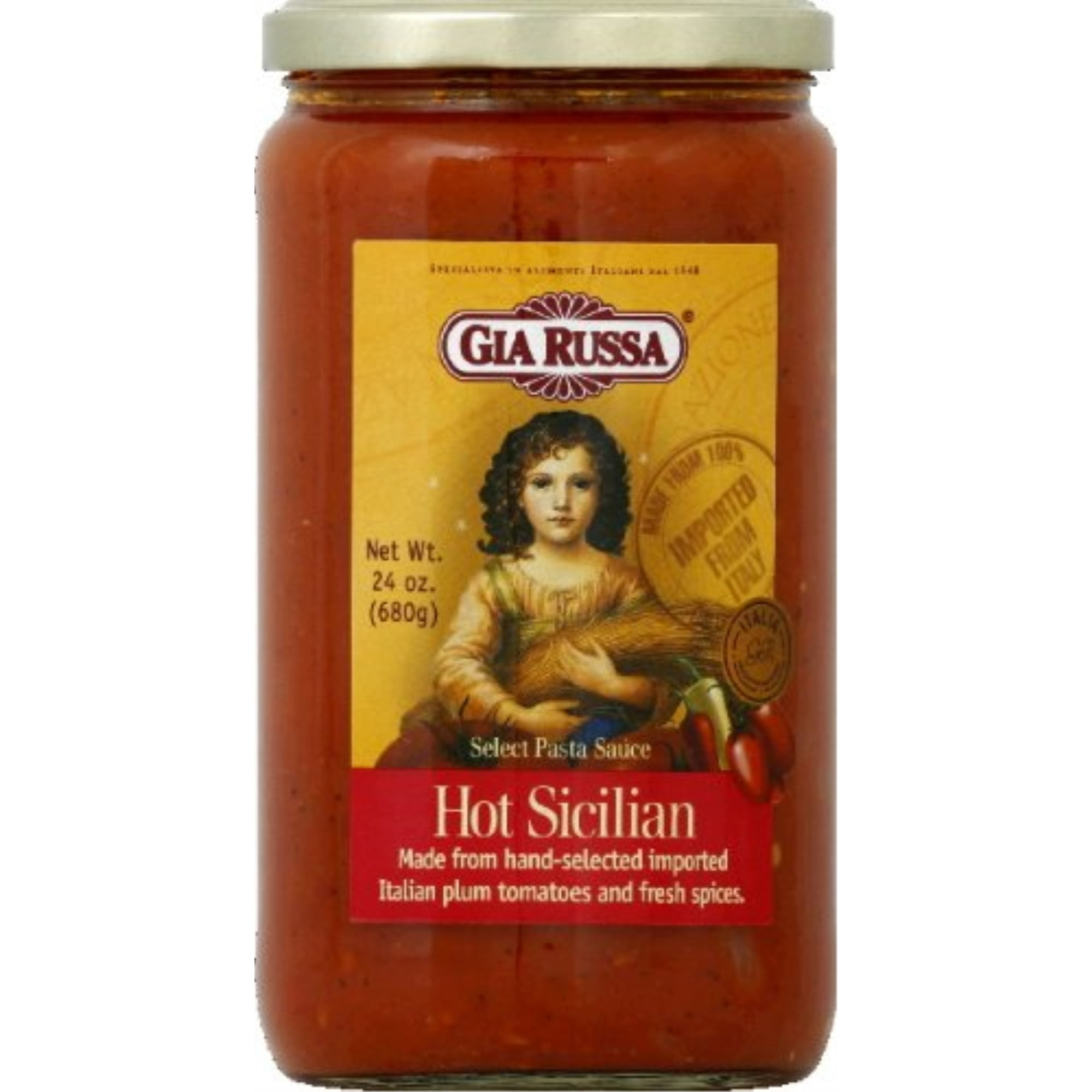 Gia Russa Sauce Pasta Hot Sicilian, 24 oz