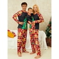 thumbnail image 5 of Matching Christmas Pajamas for Family, Long Sleeve Tree Print Raglan Tops + Pants Set, 5 of 10