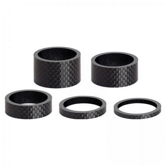 amleso 2x5pcs Headset Spacer Kit, 5 Size Headset Spacer, Carbon Fiber Bike Handlebar Stem Spacers for 1-1/8" Mountain Bike, Road Bike Handleb