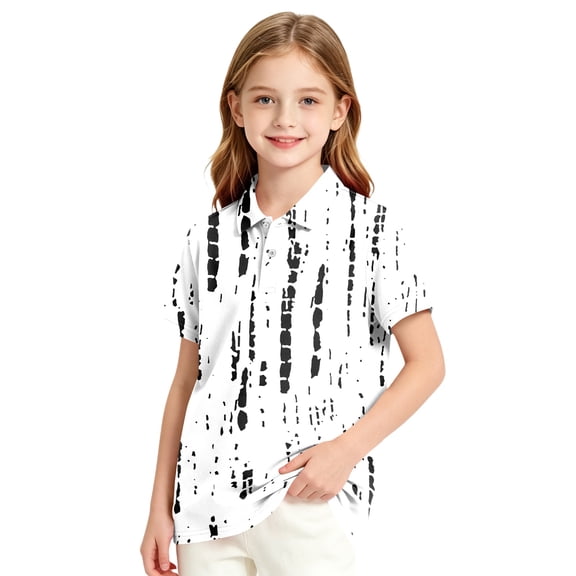 Abcomgle Boys Polo Shirt Size 7 Short Sleeve Pique Polo Shirt Button Down Striped School Uniform Shirts Basic Collared Dress Shirts for Boys